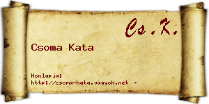 Csoma Kata névjegykártya